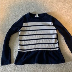 Crewcuts Navy and white striped sweatshirt